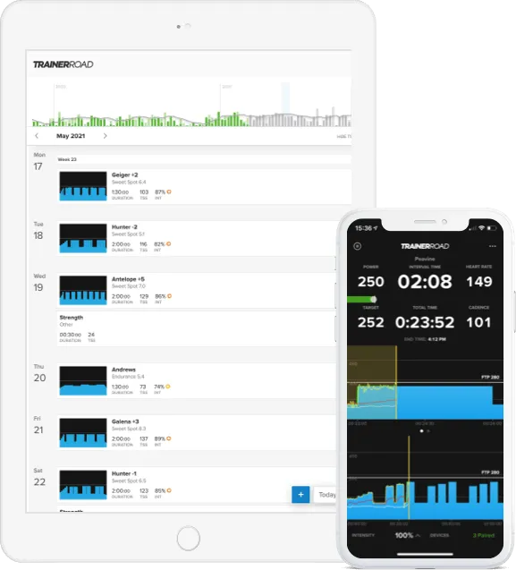 Cycling app UI