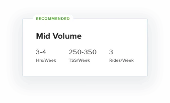 Volume card UI element