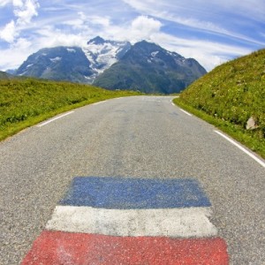 French Flag on Pavement