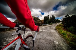 Cyclist on Asphalt