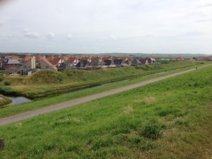 This bike path is darn near as big as a road and runs along the coastline. 