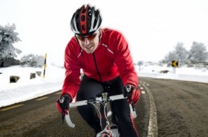Cyclist in Winter