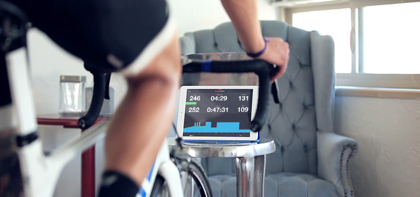 cyclist training with power meter data