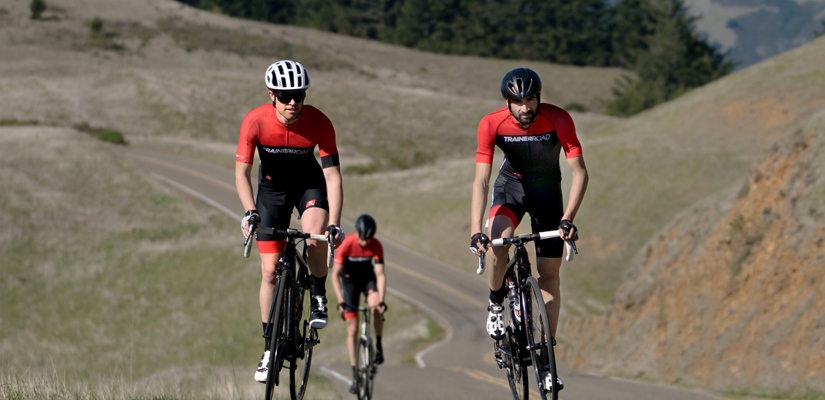 This shows two cyclists training for a century ride.