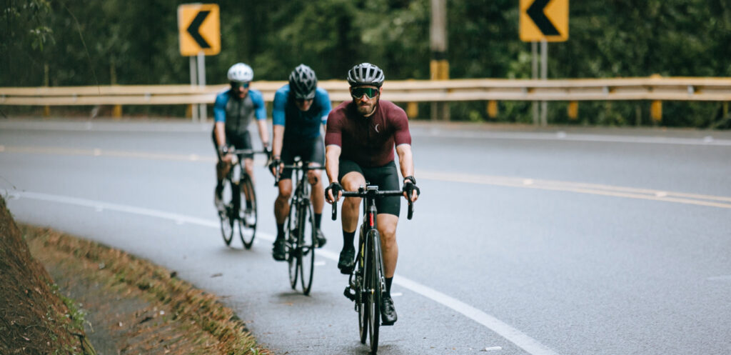 Athletes ride in a Gran Fondo after training with TrainerRoad